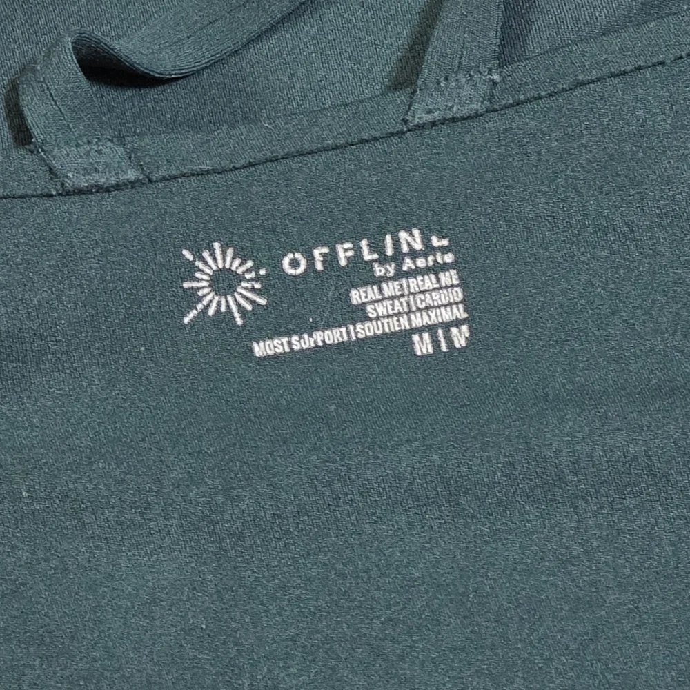 OFFLINE By Aerie Real Me Hold Up Forest Green Sports Bra - Picture 6 of 6